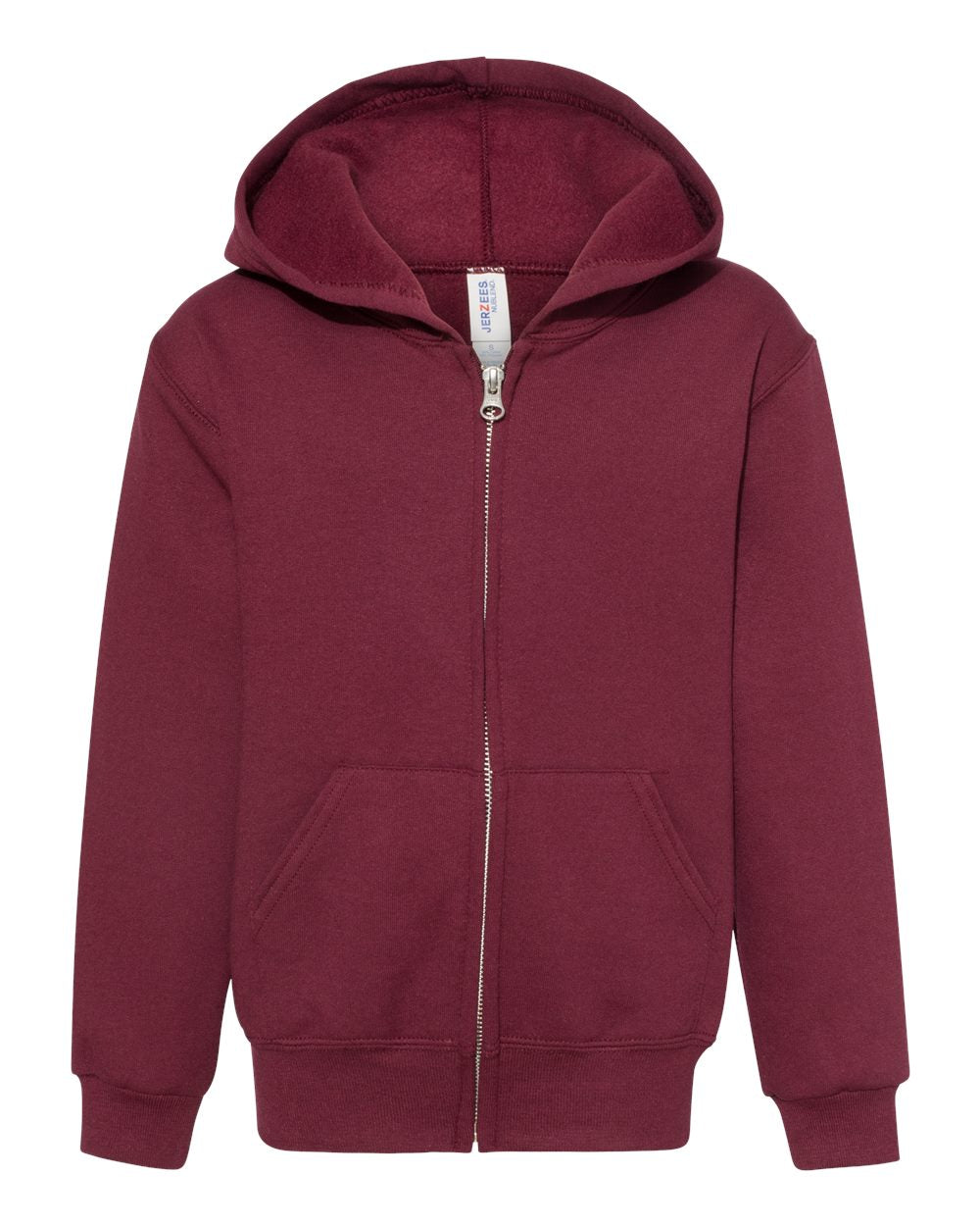 Youth NuBlend® Full-Zip Hooded Sweatshirt - Front - B32335533 - Maroon