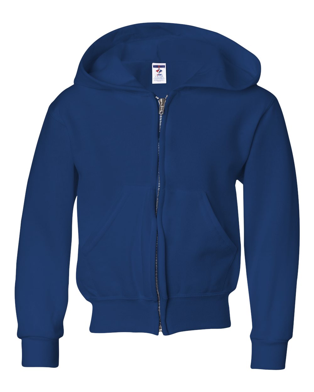 Youth NuBlend® Full-Zip Hooded Sweatshirt - Front - B32335753 - Royal