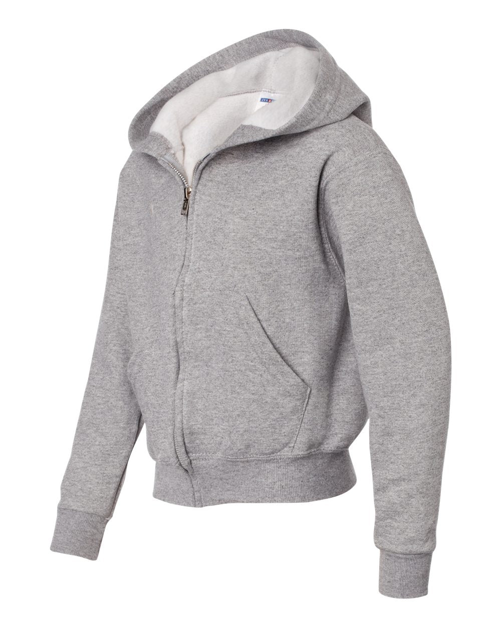 Youth NuBlend® Full-Zip Hooded Sweatshirt - Side - B32335133 - Oxford