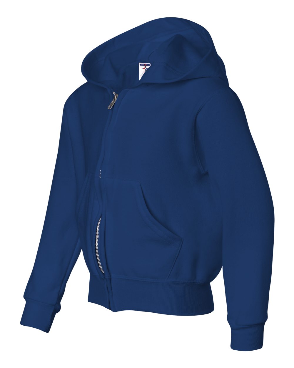 Youth NuBlend® Full-Zip Hooded Sweatshirt - Side - B32335753 - Royal