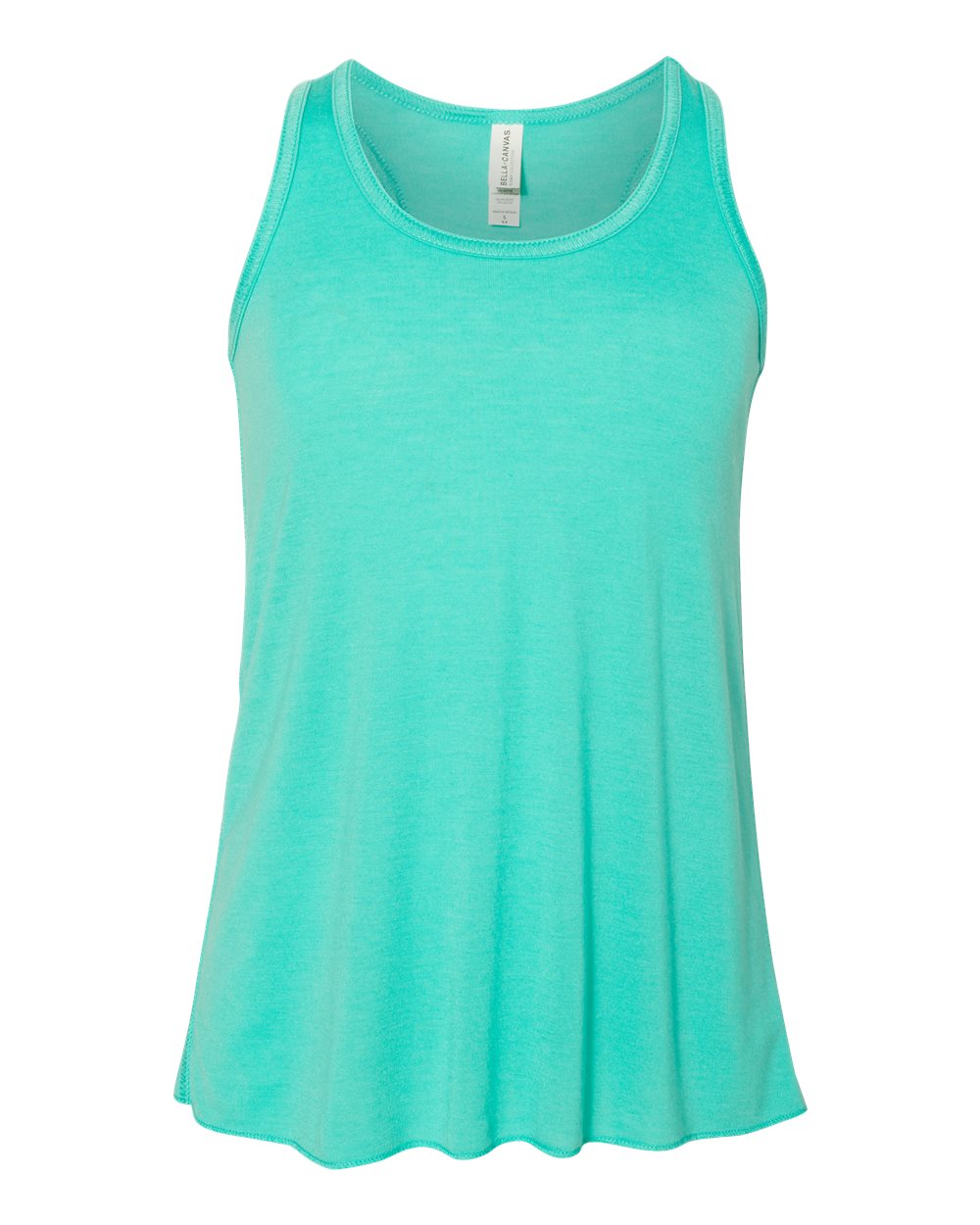 Youth Flowy Racerback Tank - Front - B36606763 - Teal