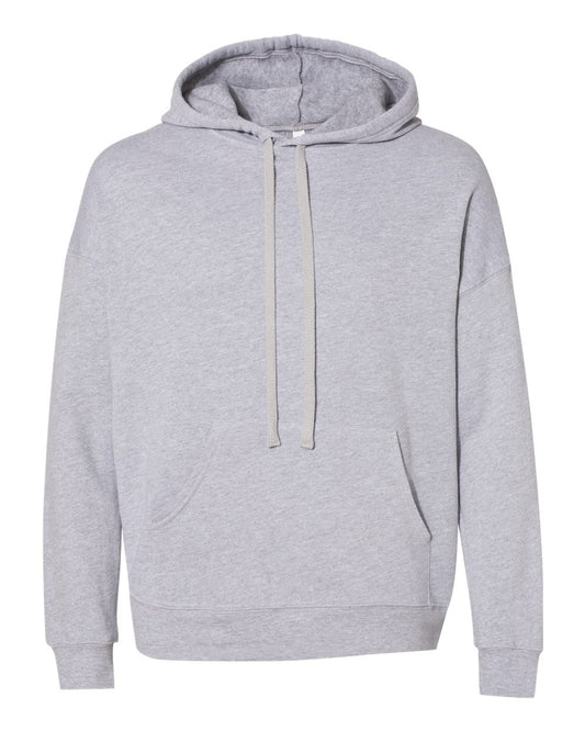 Unisex Sponge Fleece Drop Shoulder Hoodie - Front - B36906352 - Athletic Heather