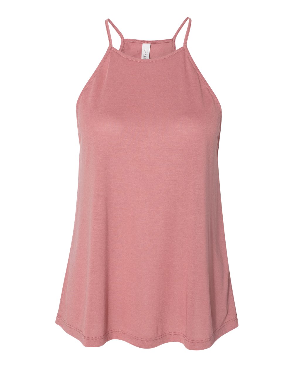 Women's Flowy High-Neck Tank - Front - B37206273 - Mauve