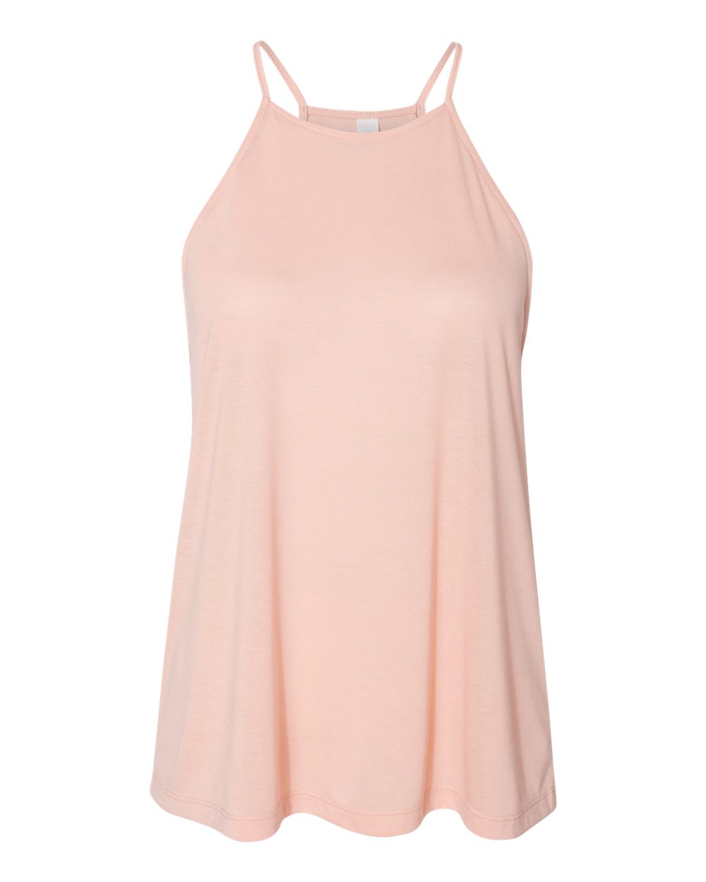 Women's Flowy High-Neck Tank - Front - B37206333 - Peach