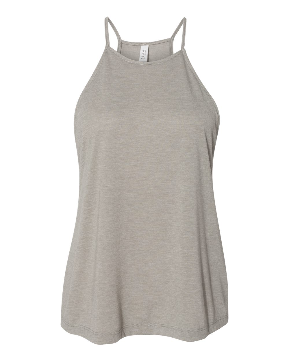 Women's Flowy High-Neck Tank - Front - B37206363 - Heather Stone