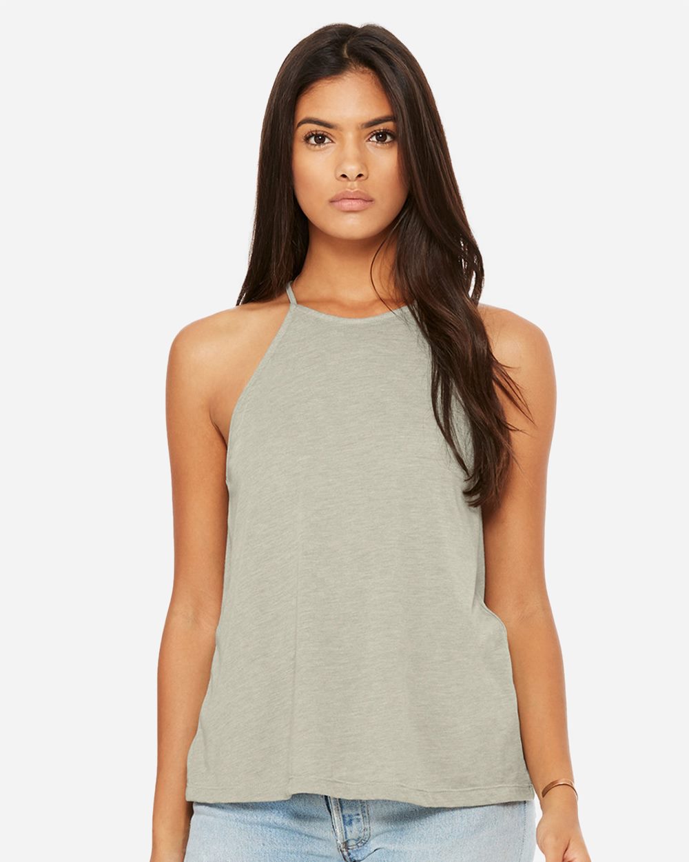 Women's Flowy High-Neck Tank - styleImage