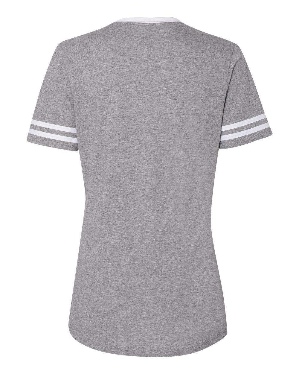 Women's Varsity Triblend V-Neck T-Shirt - Back - B84135003 - Oxford/ White