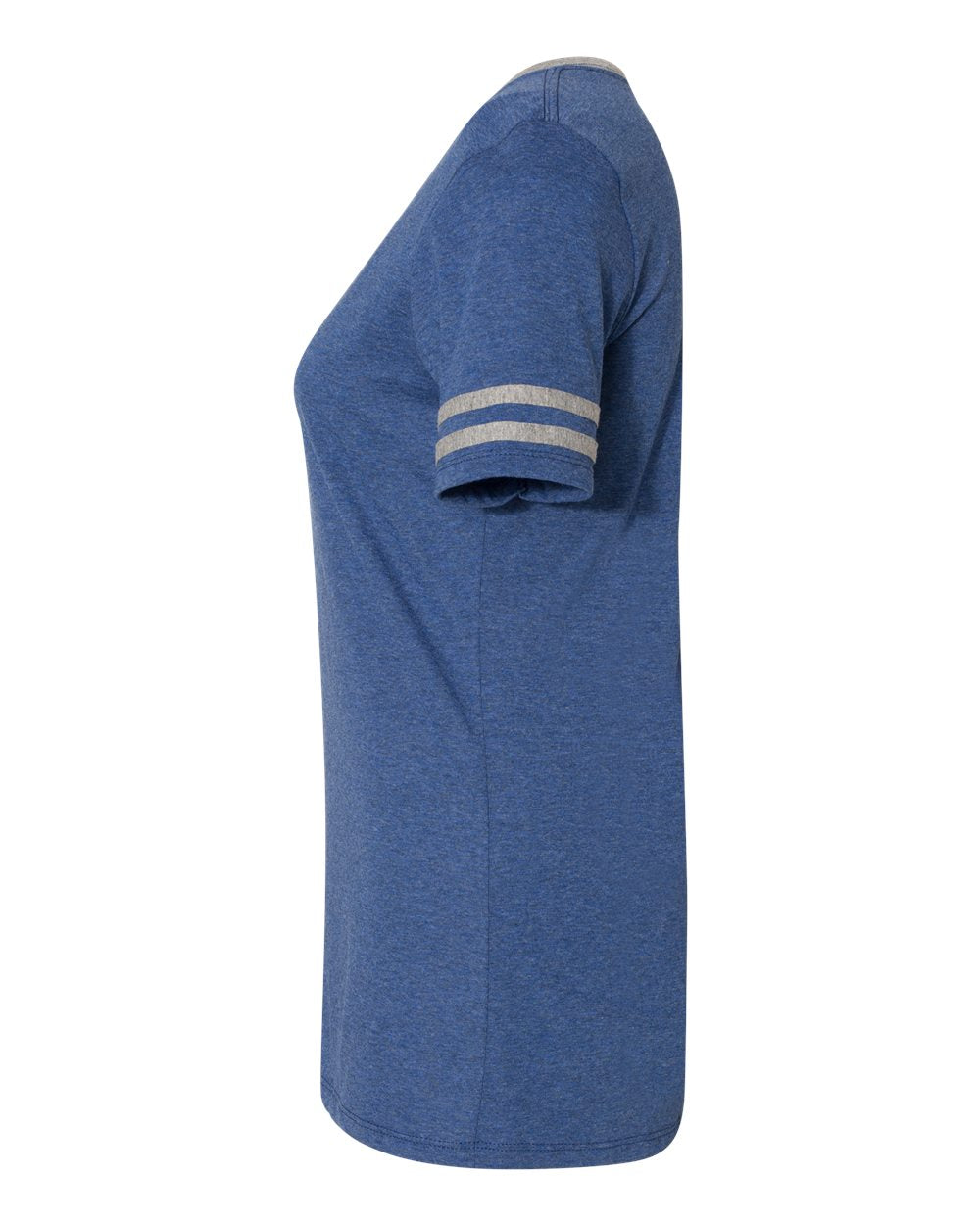 Women's Varsity Triblend V-Neck T-Shirt - DirectSide - B84135763 - True Blue Heather/ Oxford