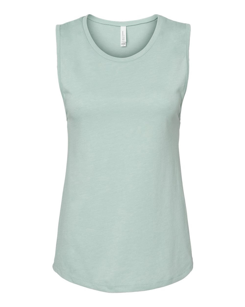 Women's Jersey Muscle Tank - Front - B33406253 - Heather Dusty Blue