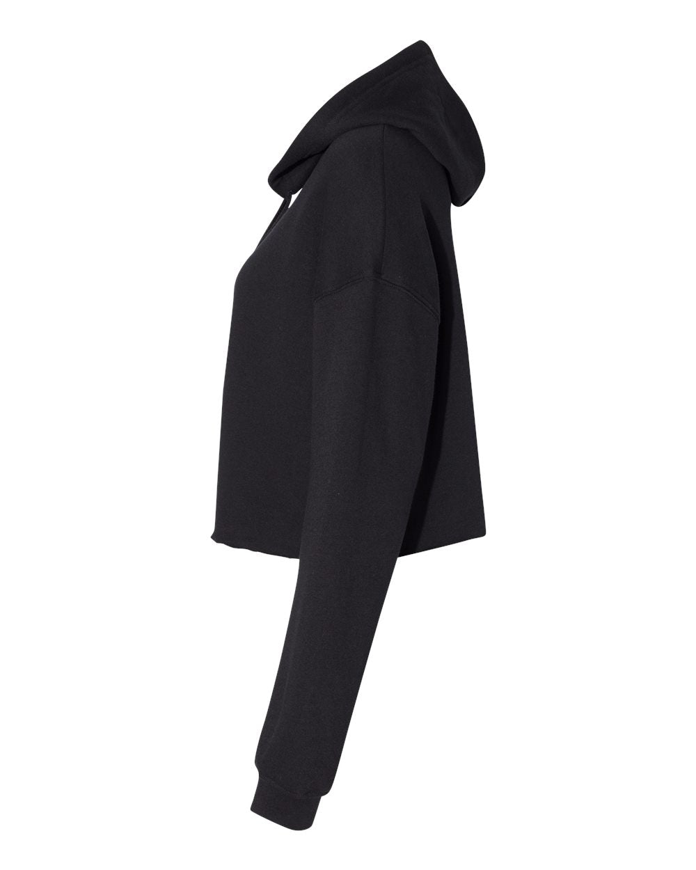 Women's Crop Fleece Hoodie - DirectSide - B53106503 - Black