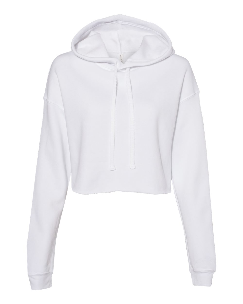 Women's Crop Fleece Hoodie - Front - B53106003 - White