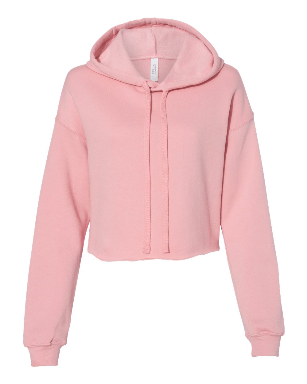 Women's Crop Fleece Hoodie - Front - B53106303 - Pink