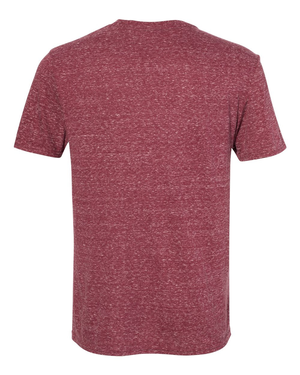 Unisex Snow Heather Jersey T-Shirt - Back - B50435533 - Maroon
