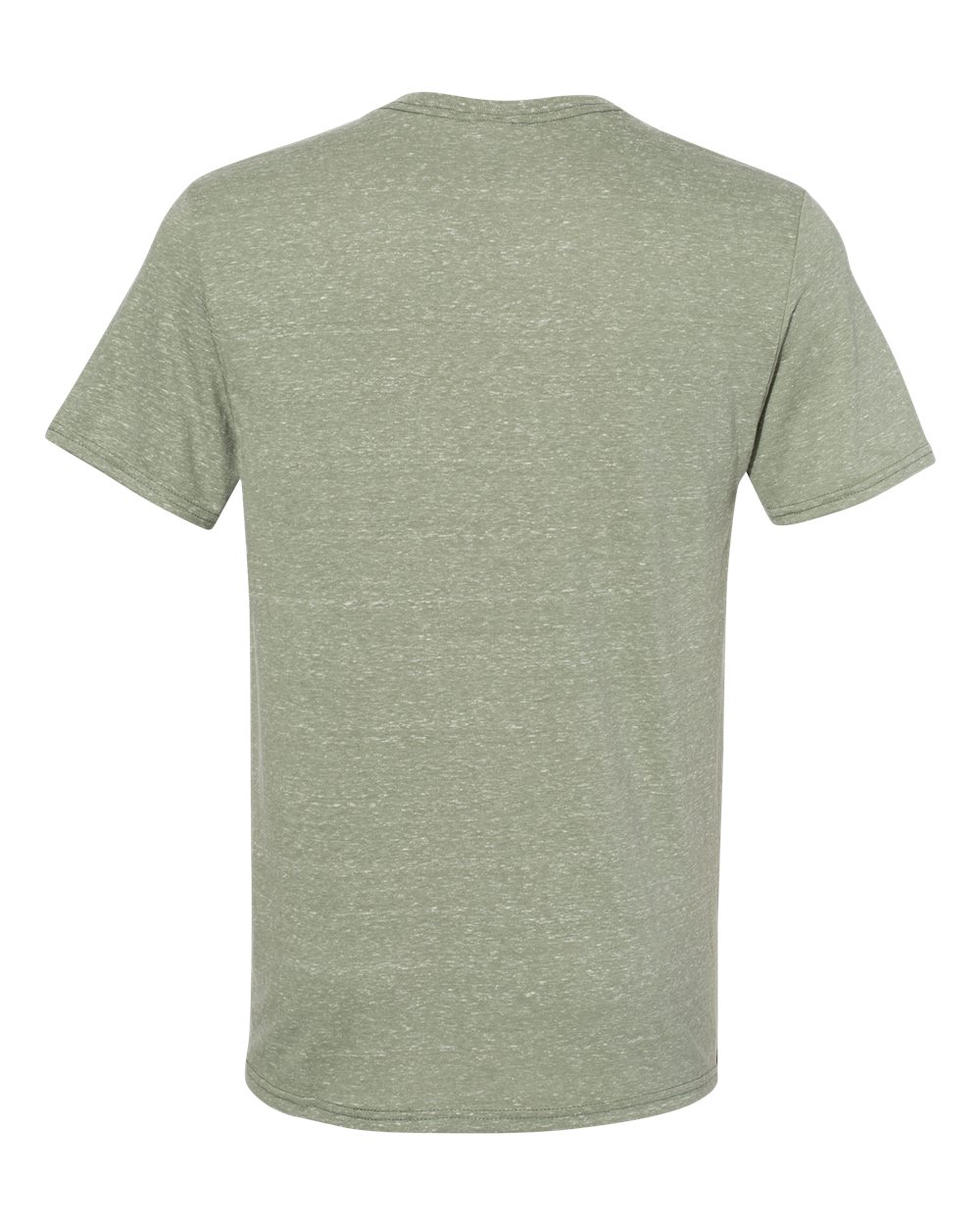 Unisex Snow Heather Jersey T-Shirt - Back - B50435552 - Military Green