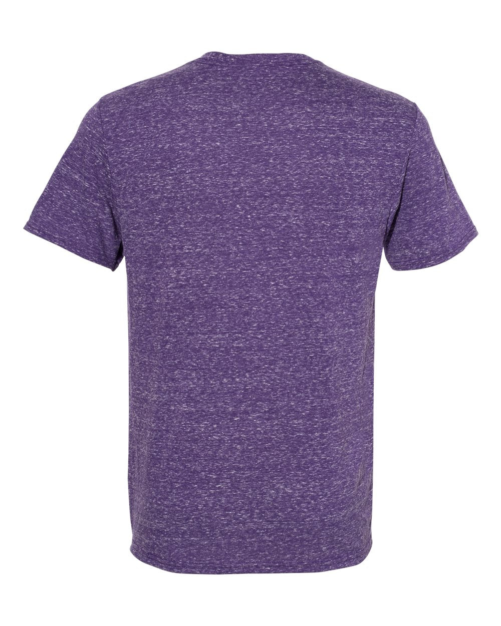 Unisex Snow Heather Jersey T-Shirt - Back - B50435673 - Purple