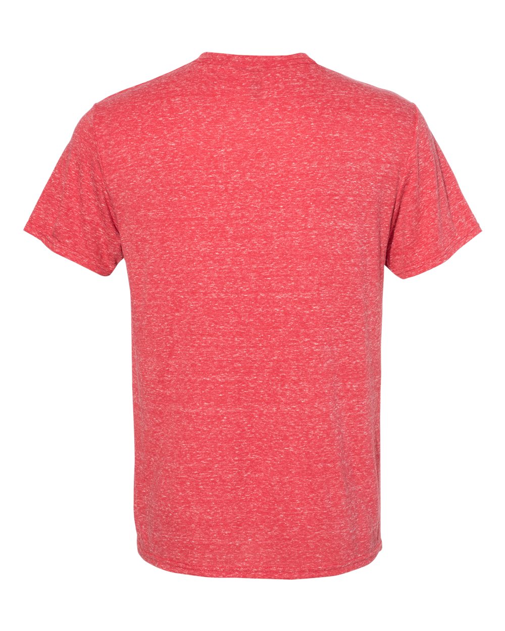 Unisex Snow Heather Jersey T-Shirt - Back - B50435702 - Red