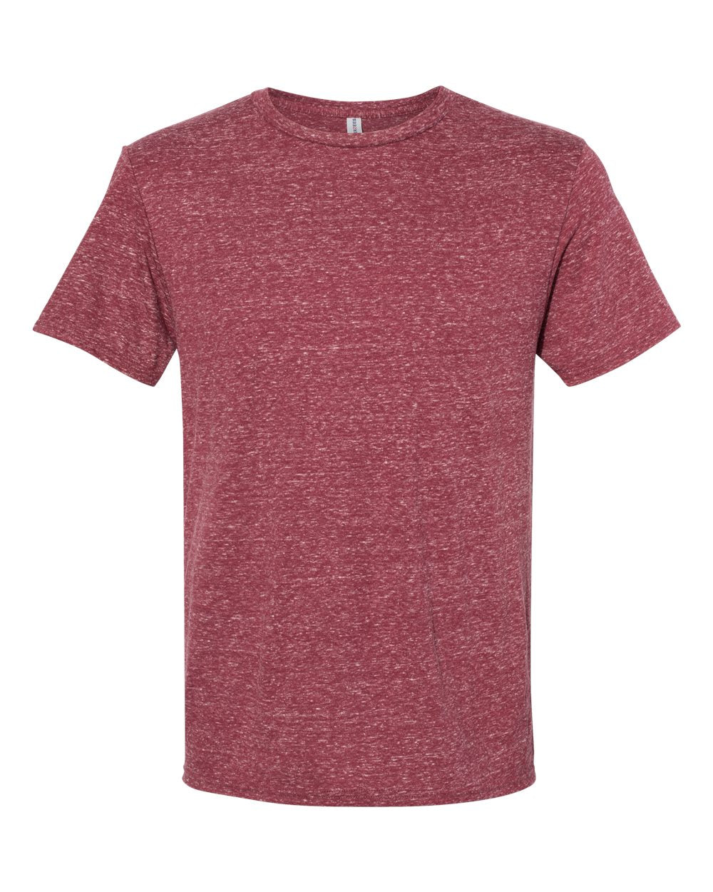 Unisex Snow Heather Jersey T-Shirt - Front - B50435533 - Maroon