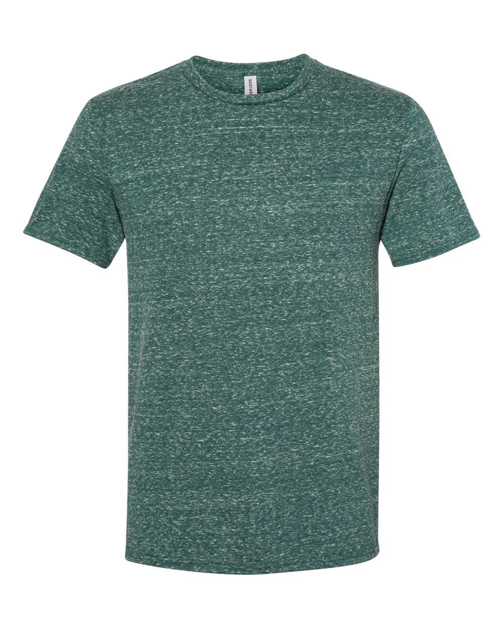 Unisex Snow Heather Jersey T-Shirt - Front - B50435547 - Forest Green