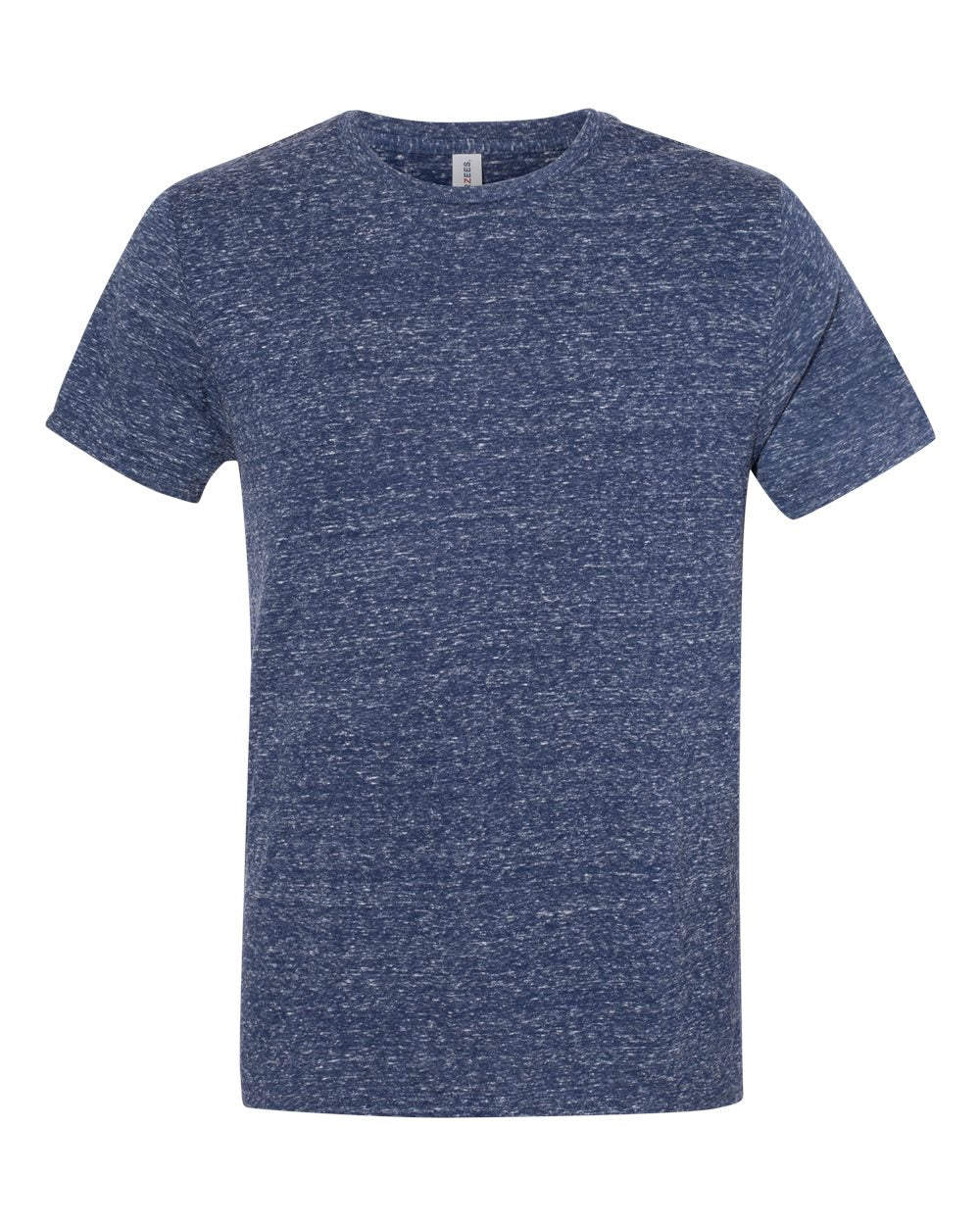 Unisex Snow Heather Jersey T-Shirt - Front - B50435652 - Navy