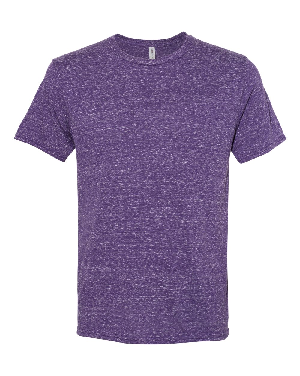 Unisex Snow Heather Jersey T-Shirt - Front - B50435673 - Purple