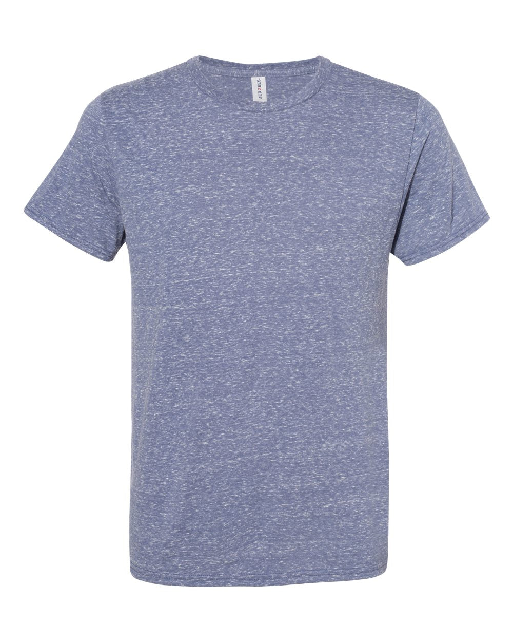 Unisex Snow Heather Jersey T-Shirt - Front - B50435682 - Denim