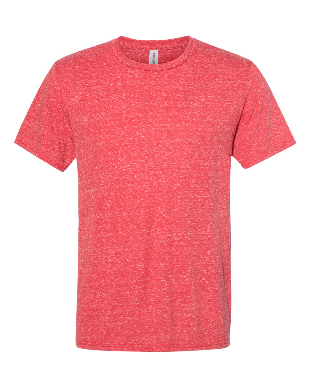 Unisex Snow Heather Jersey T-Shirt - Front - B50435702 - Red
