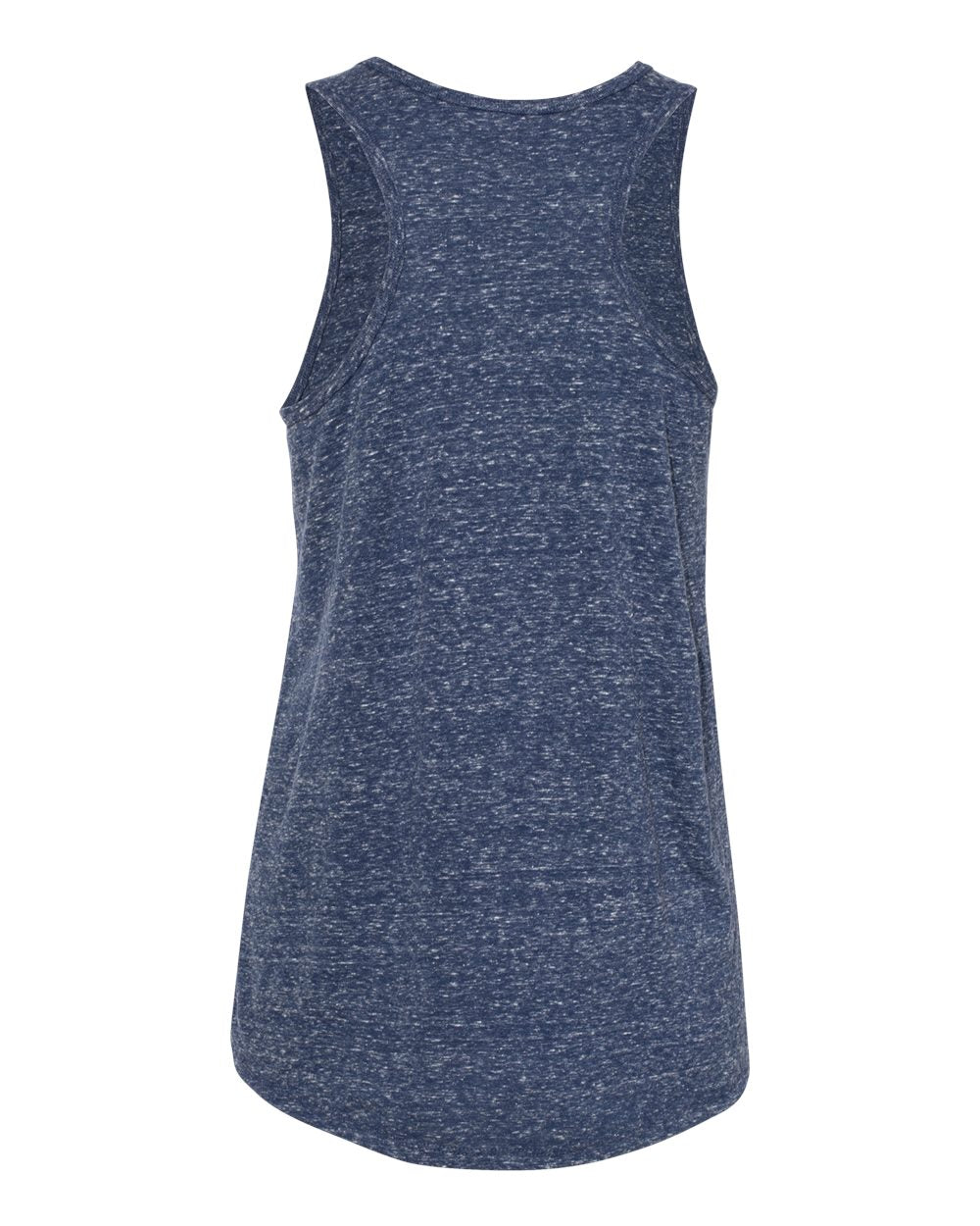 Women's Snow Heather Jersey Racerback Tank Top - Back - B50135654 - Navy