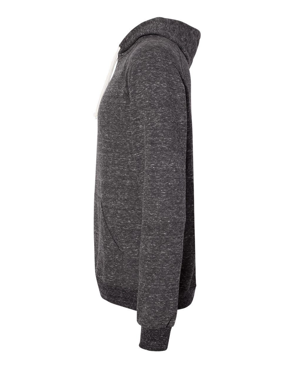 Unisex Snow Heather French Terry Raglan Hooded Sweatshirt - DirectSide - B50735503 - Black Ink