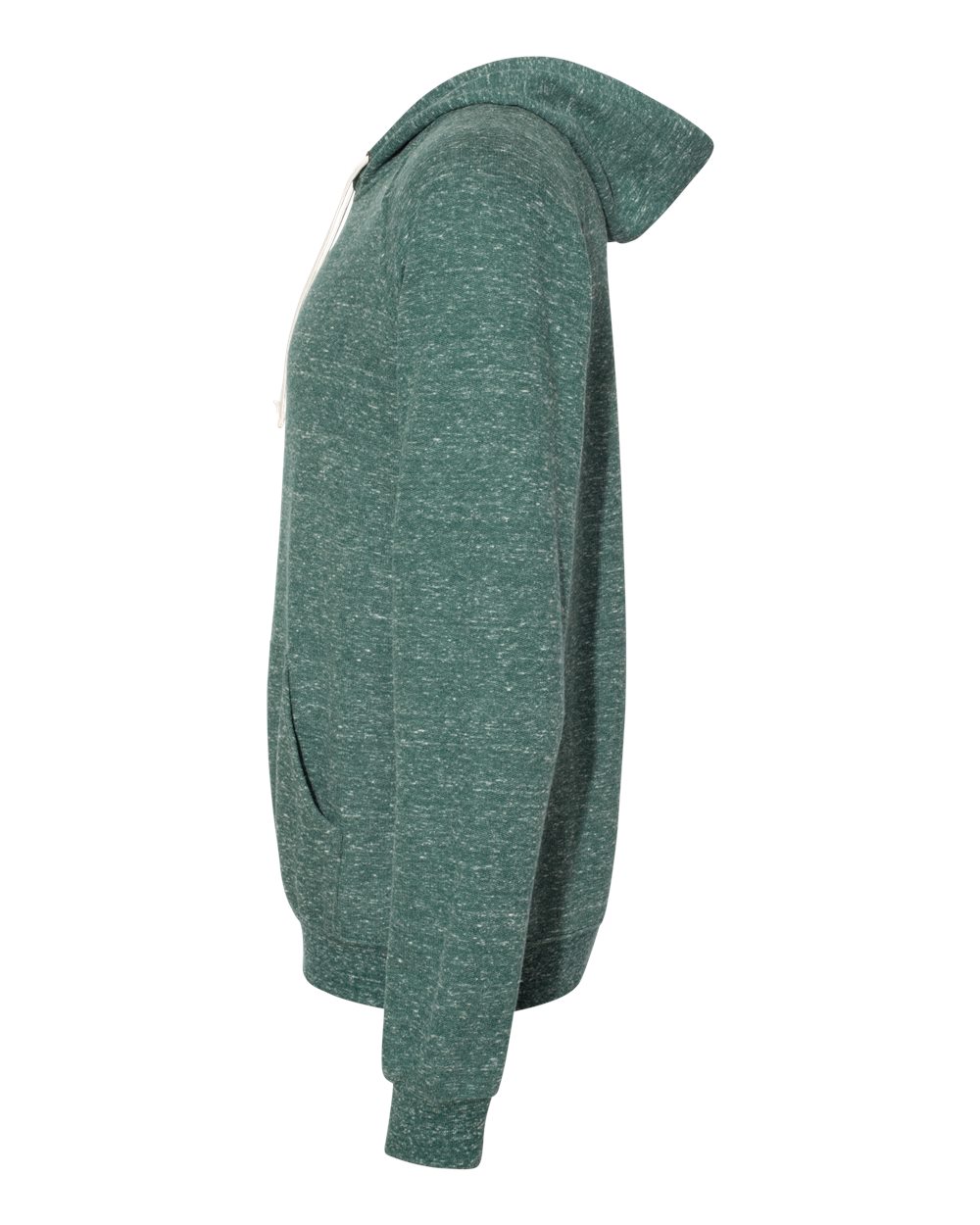Unisex Snow Heather French Terry Raglan Hooded Sweatshirt - DirectSide - B50735543 - Forest Green