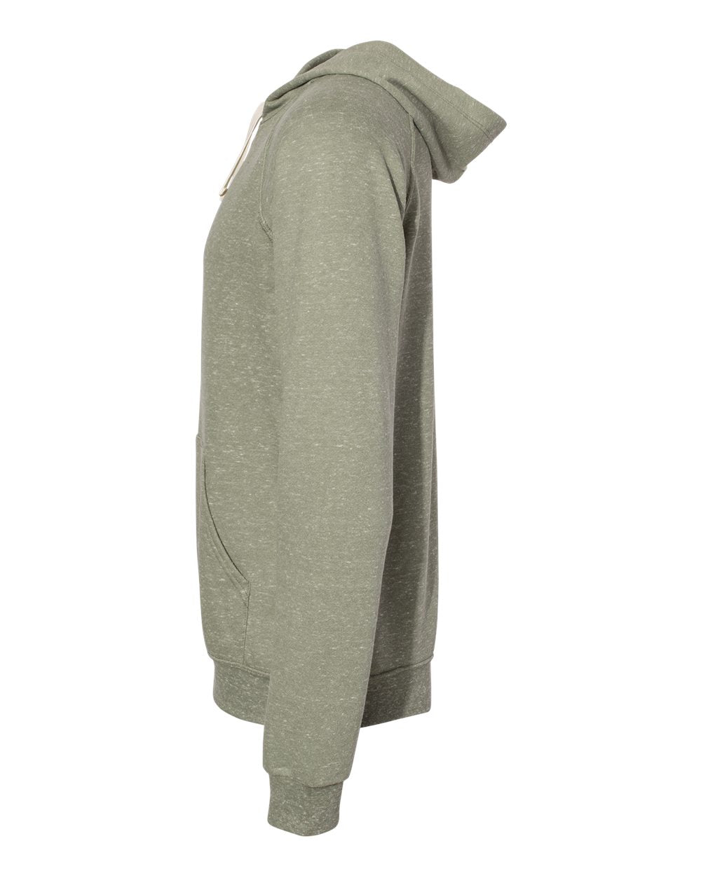 Unisex Snow Heather French Terry Raglan Hooded Sweatshirt - DirectSide - B50735553 - Military Green