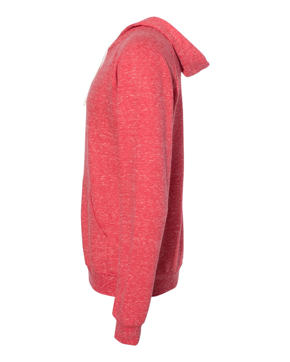 Unisex Snow Heather French Terry Raglan Hooded Sweatshirt - DirectSide - B50735703 - Red