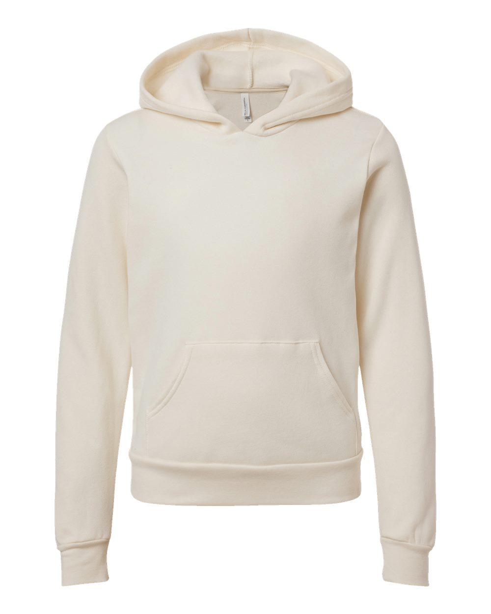 Youth Sponge Fleece Hoodie - Front - B22806243 - Natural