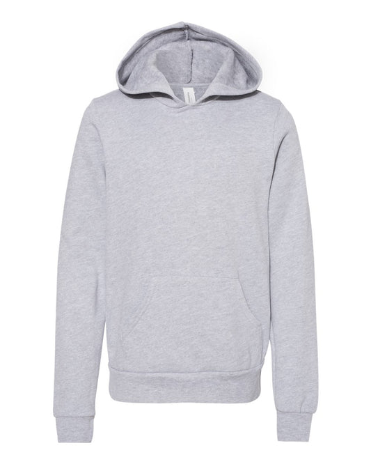 Youth Sponge Fleece Hoodie - Front - B22806583 - Athletic Heather