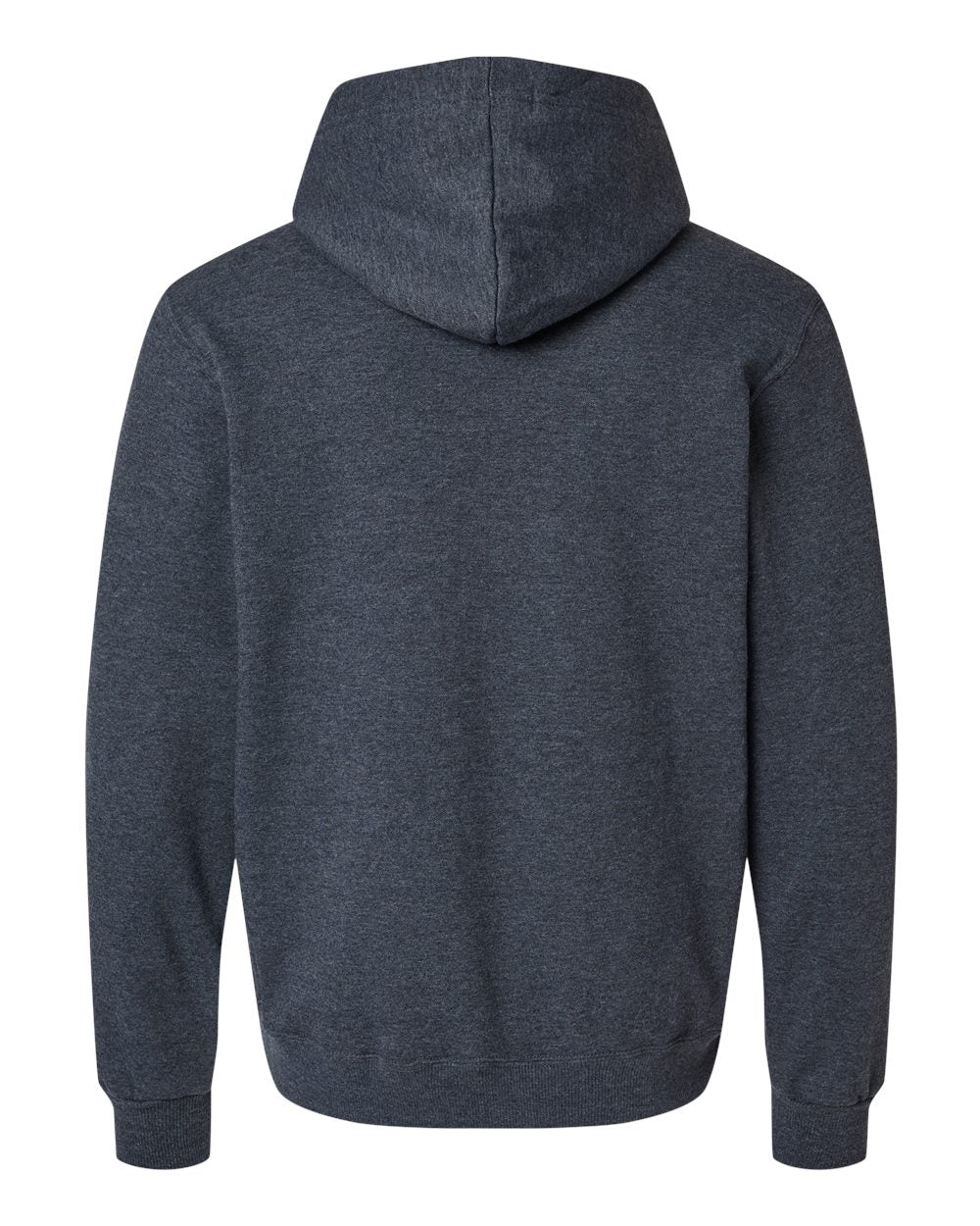 Unisex Eco™ Premium Blend Ring-Spun Hooded Sweatshirt - Back - B12235103 - Black Ink Heather