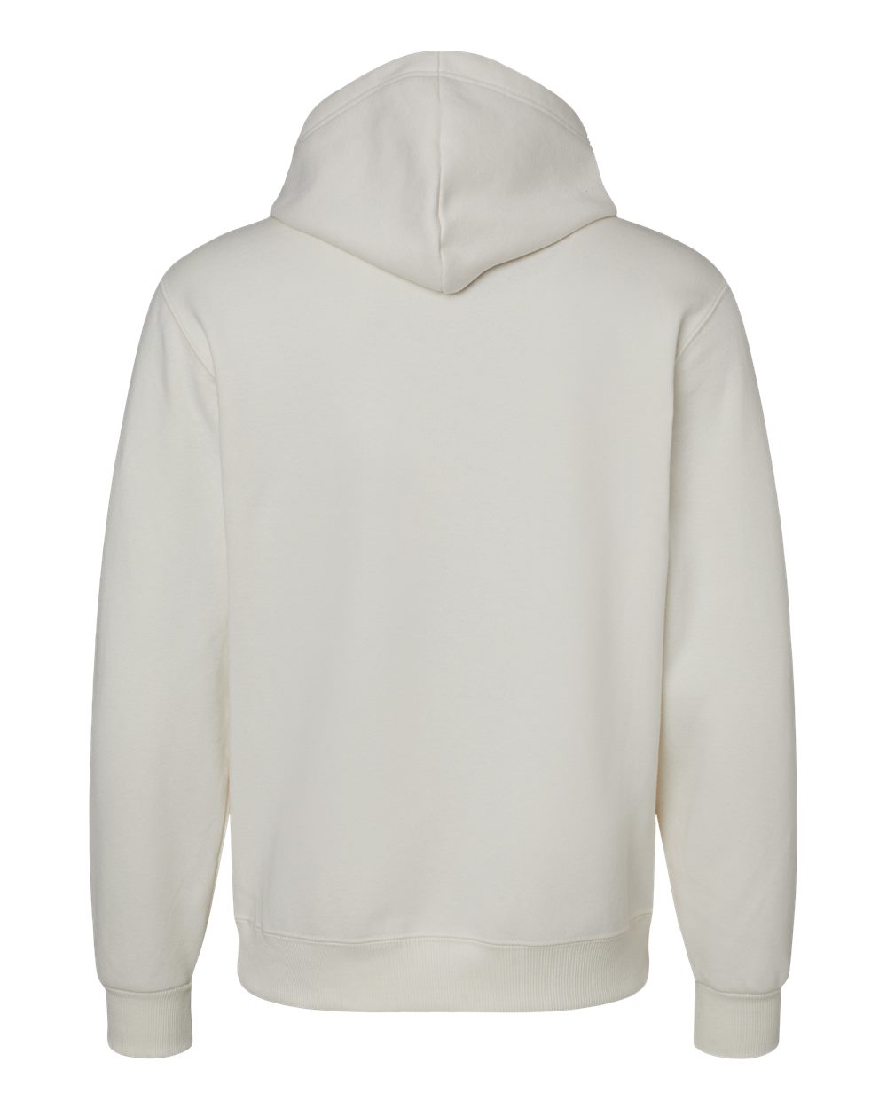 Unisex Eco™ Premium Blend Ring-Spun Hooded Sweatshirt - Back - B12235232 - Sweet Cream Heather