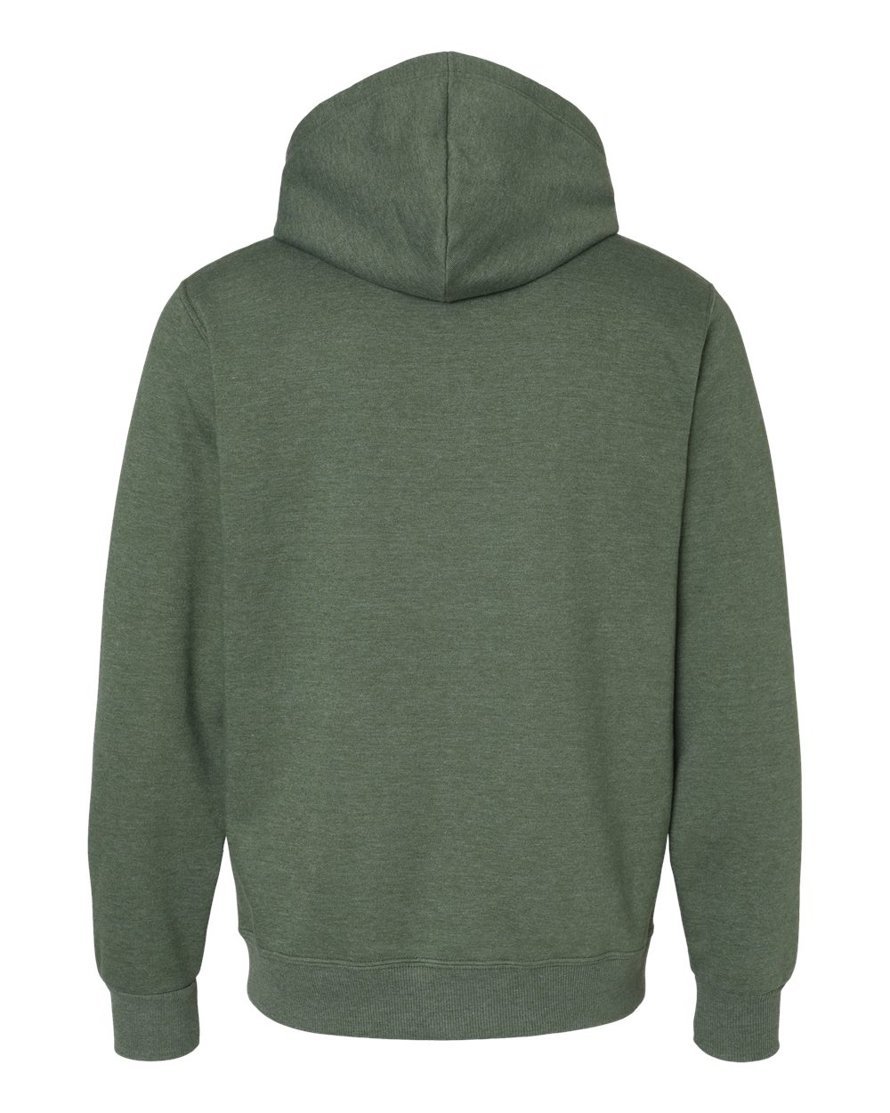 Unisex Eco™ Premium Blend Ring-Spun Hooded Sweatshirt - Back - B12235553 - Military Green Heather