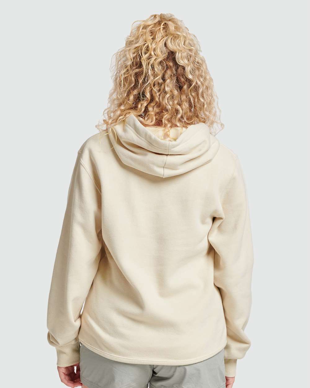 Unisex Eco™ Premium Blend Ring-Spun Hooded Sweatshirt - OnModelBack - B12235243 - Putty