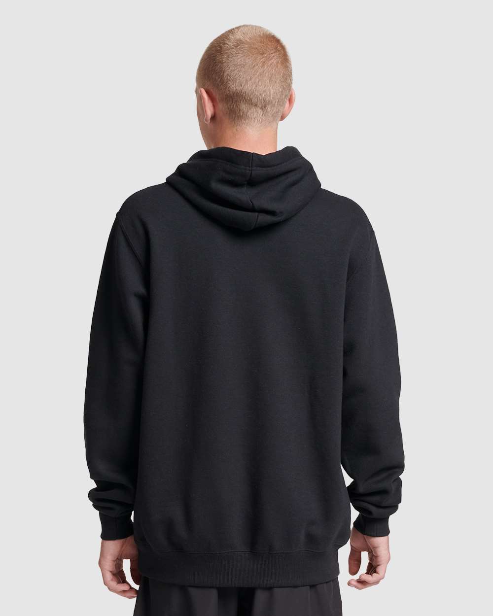 Unisex Eco™ Premium Blend Ring-Spun Hooded Sweatshirt - OnModelBack - B12235502 - Black Ink