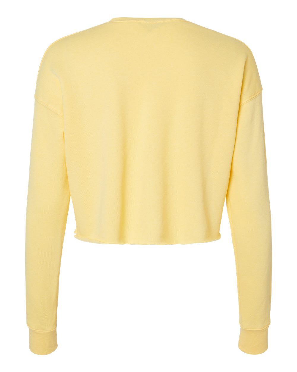 Women's Crop Crew Fleece - Back - B53206123 - Yellow