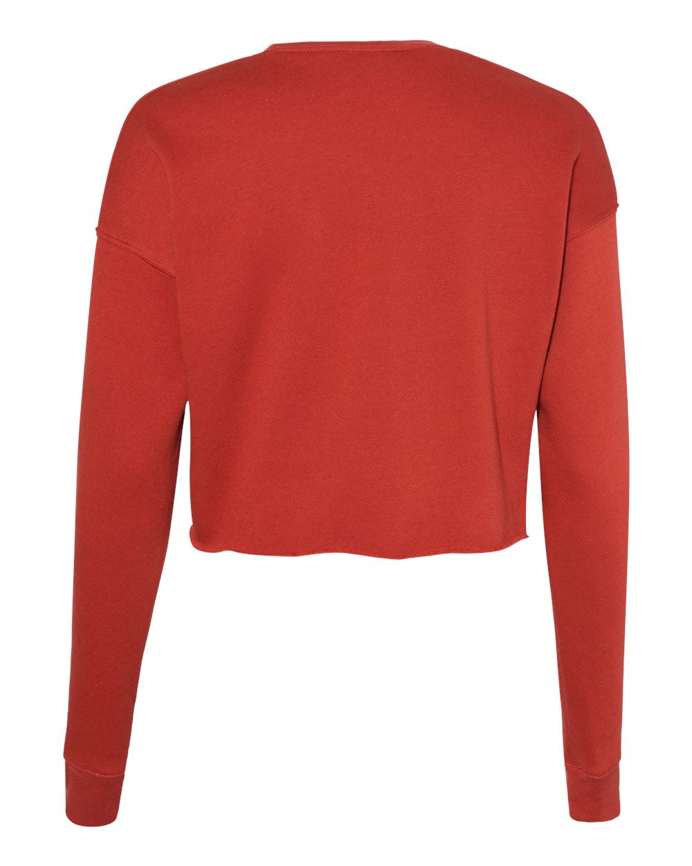 Women's Crop Crew Fleece - Back - B53206203 - Brick