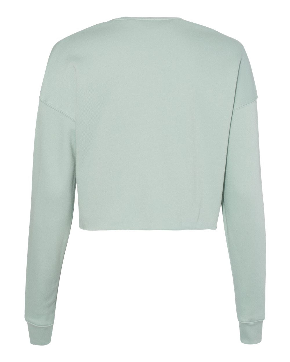 Women's Crop Crew Fleece - Back - B53206253 - Dusty Blue