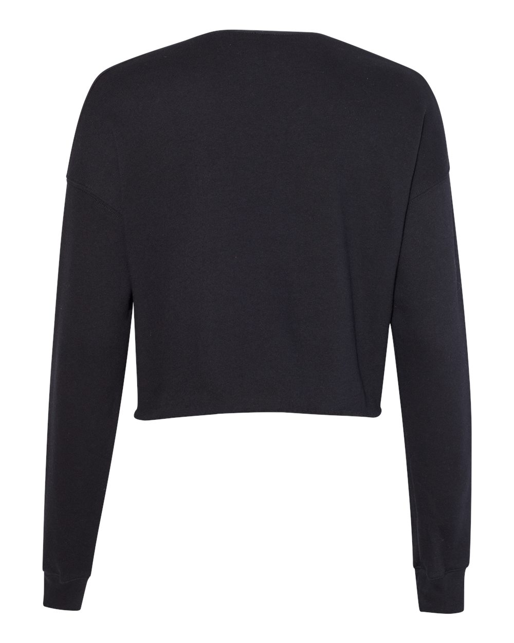 Women's Crop Crew Fleece - Back - B53206503 - Black