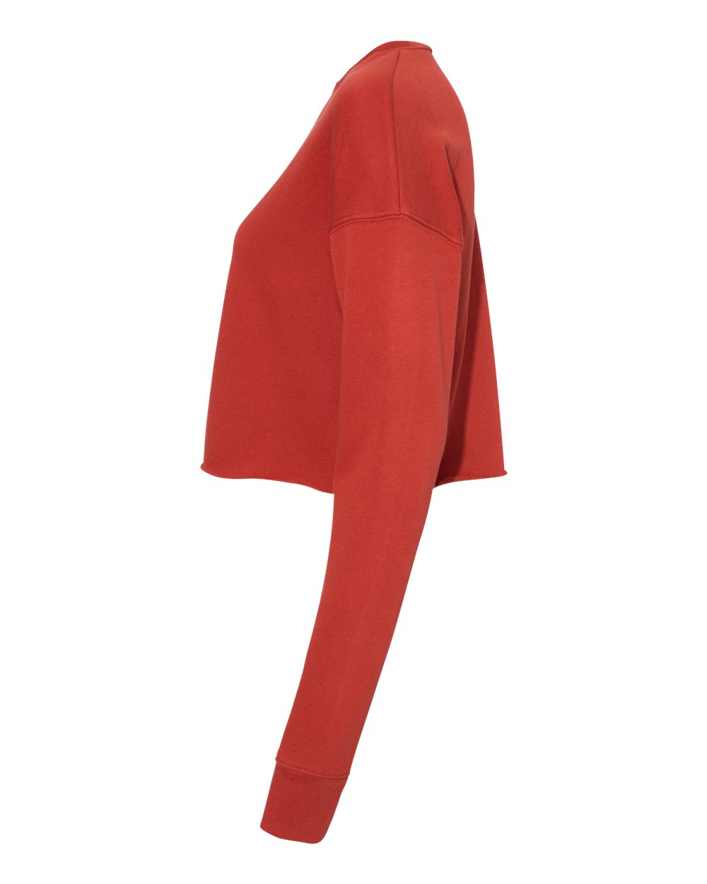 Women's Crop Crew Fleece - DirectSide - B53206203 - Brick