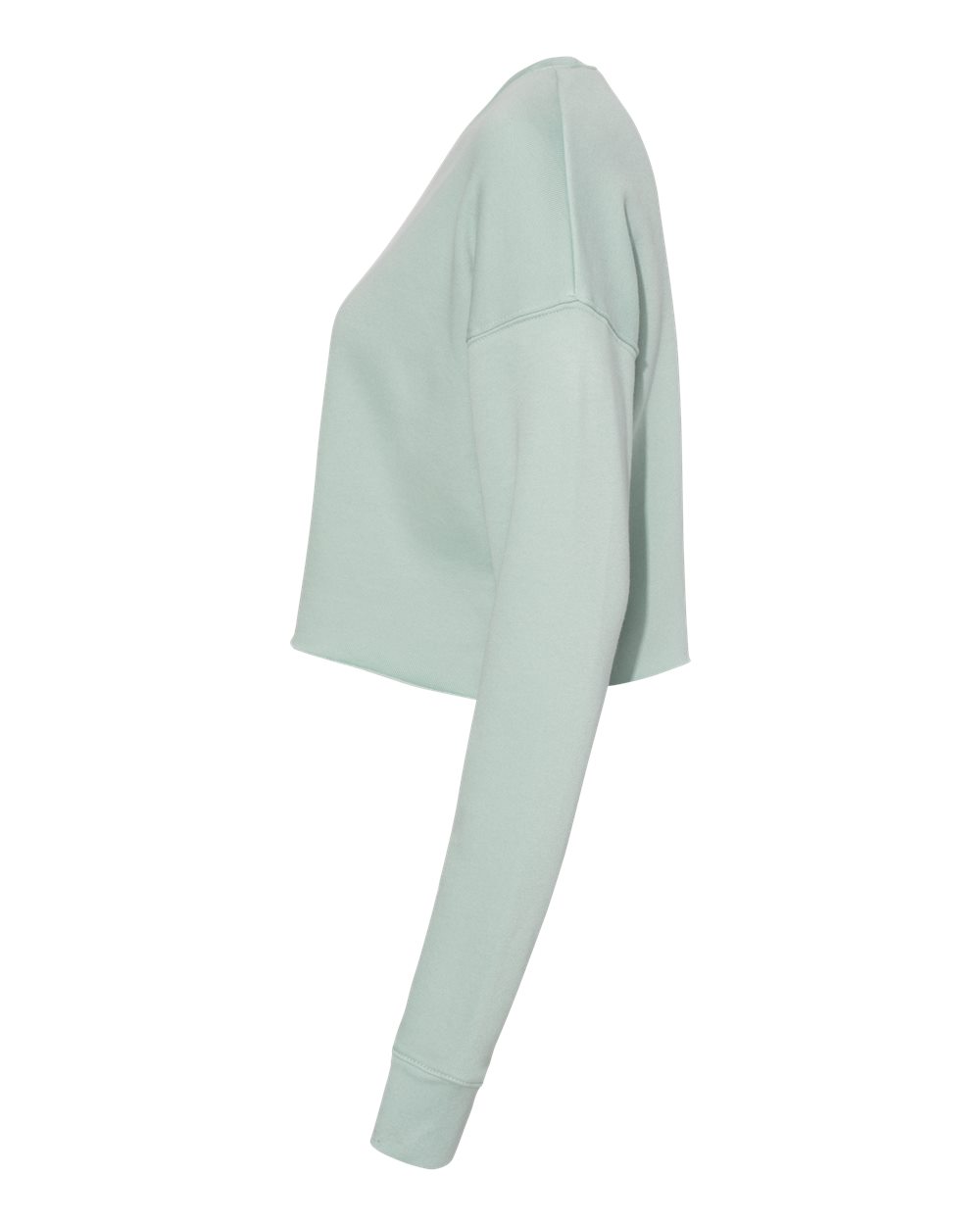 Women's Crop Crew Fleece - DirectSide - B53206253 - Dusty Blue