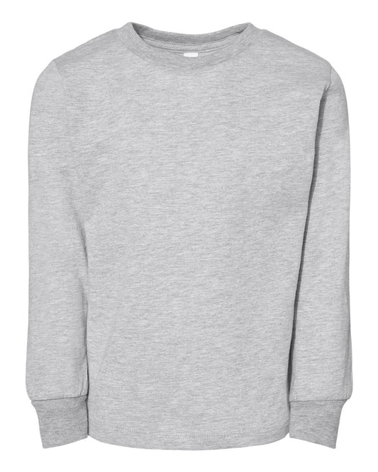 Toddler Jersey Long Sleeve Tee - Front - B26806583 - Athletic Heather