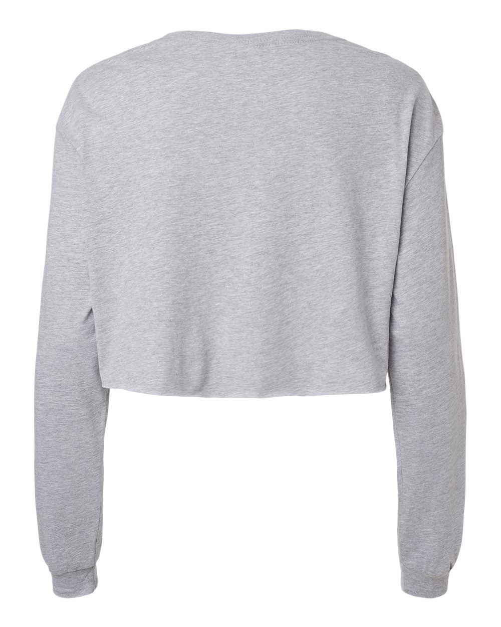 Women's FWD Fashion Crop Long Sleeve Tee - Back - B10306093 - Athletic Heather