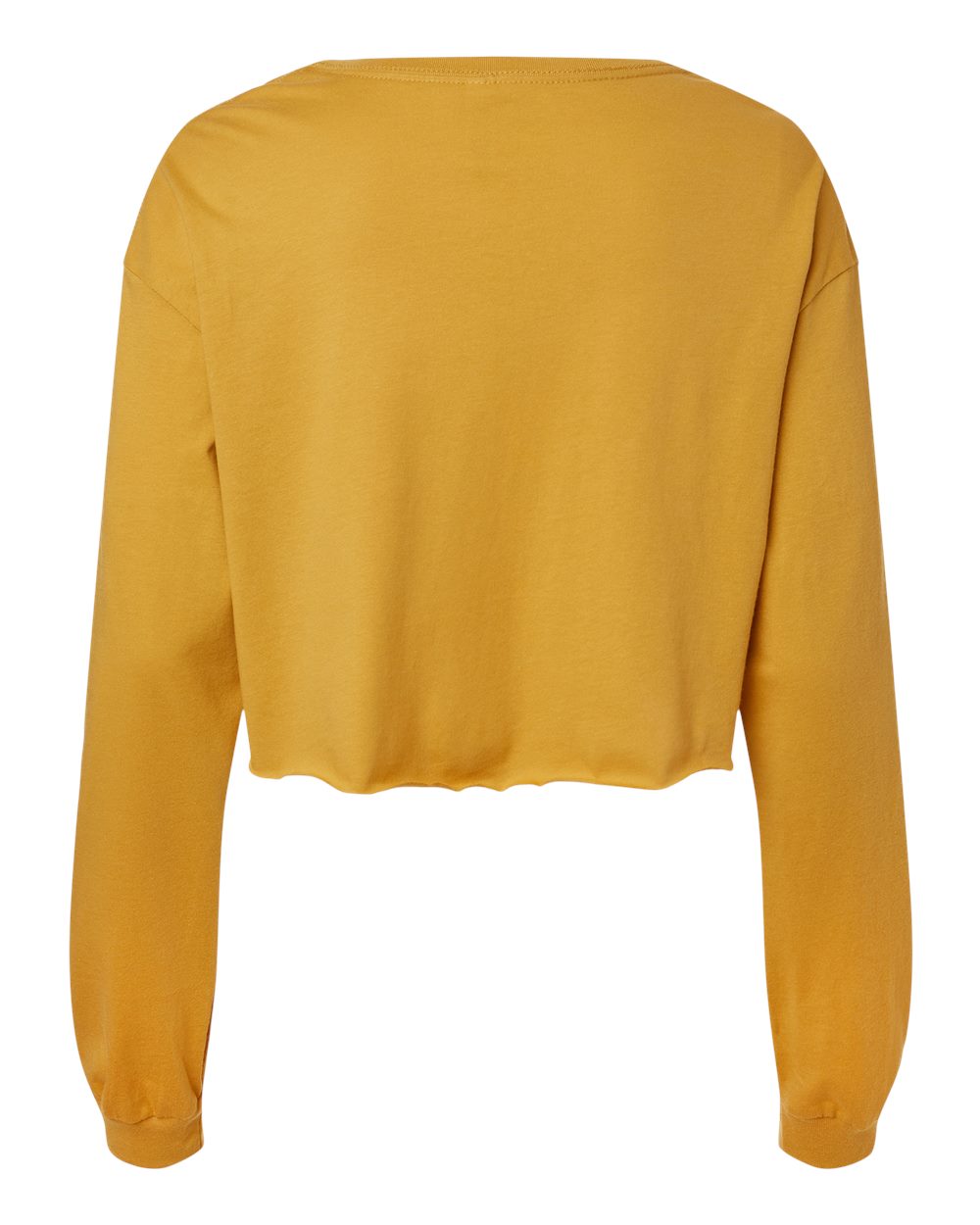 Women's FWD Fashion Crop Long Sleeve Tee - Back - B10306143 - Mustard