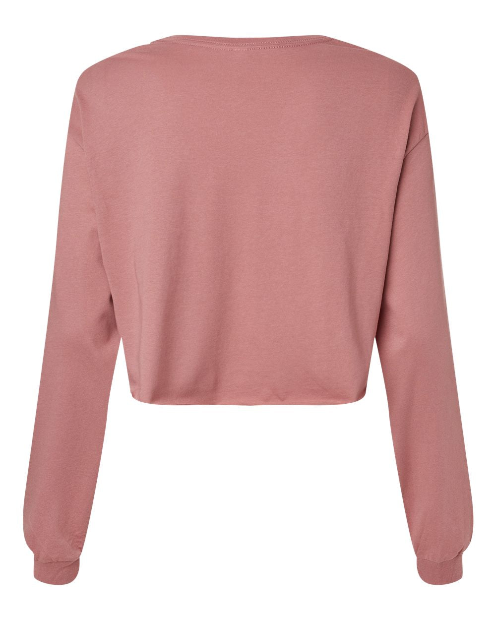 Women's FWD Fashion Crop Long Sleeve Tee - Back - B10306273 - Mauve