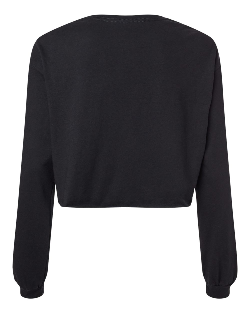 Women's FWD Fashion Crop Long Sleeve Tee - Back - B10306503 - Black