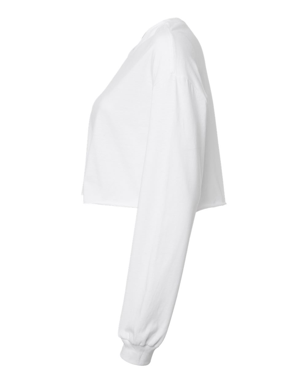 Women's FWD Fashion Crop Long Sleeve Tee - DirectSide - B10306003 - White